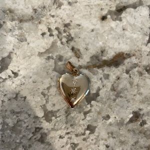 14k gold locket with diamonds